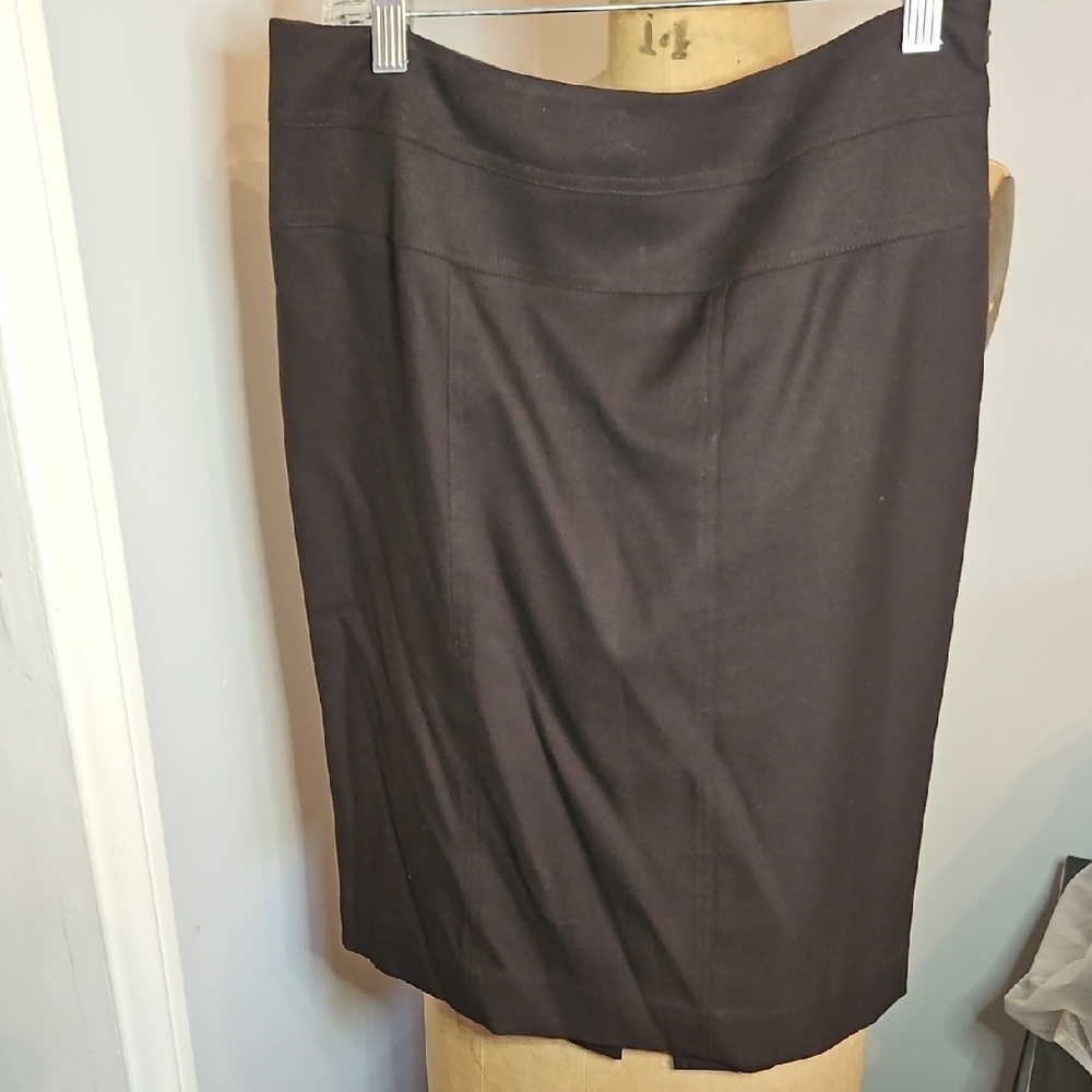 AK Anne Klein Brown Pencil Skirt Knee-Length Work